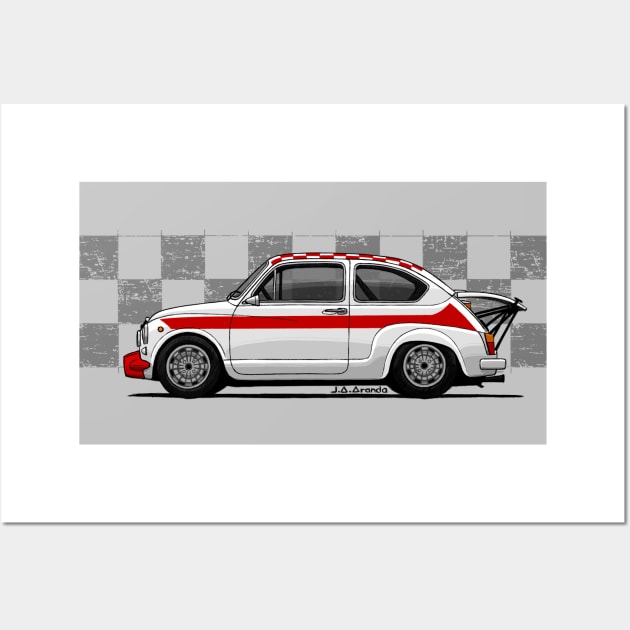 The coolest and cutests italian racing car Wall Art by jaagdesign